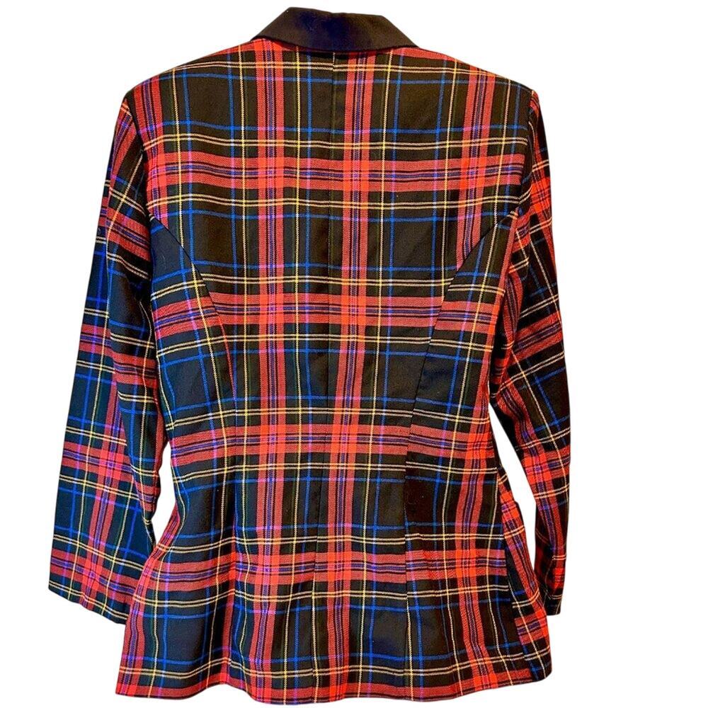 ASO CLUELESS 90s Rampage Tartan Plaid Preppy Grunge Cute Goth Heritage Blazer LG - Picture 8 of 13